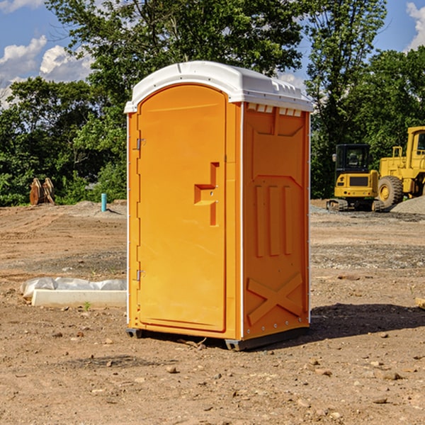 can i customize the exterior of the porta potties with my event logo or branding in Blountsville